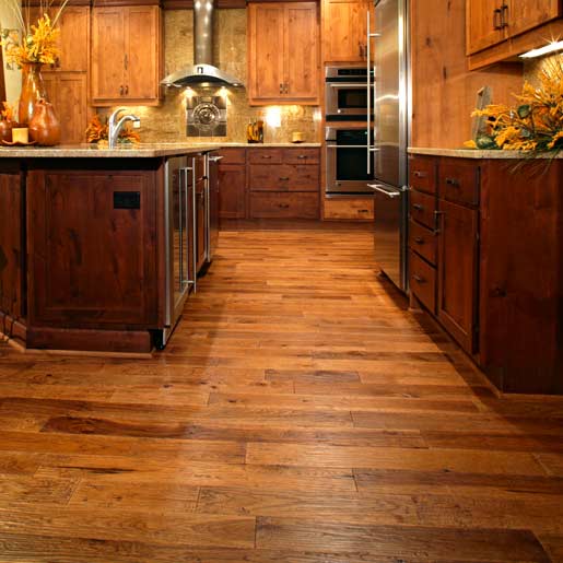 Hardwood floor in a room, close and well lit